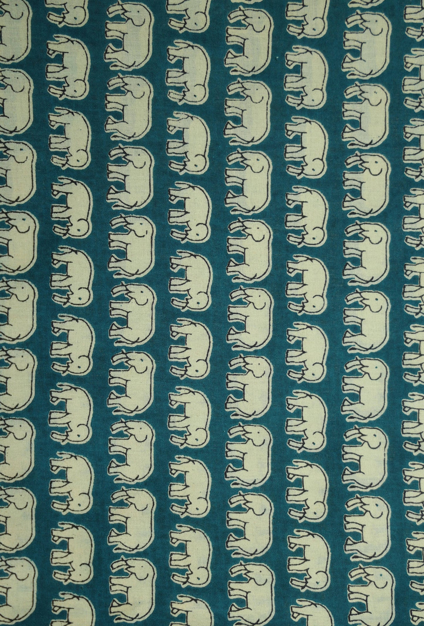 Cotton Printed Fabric Elephants