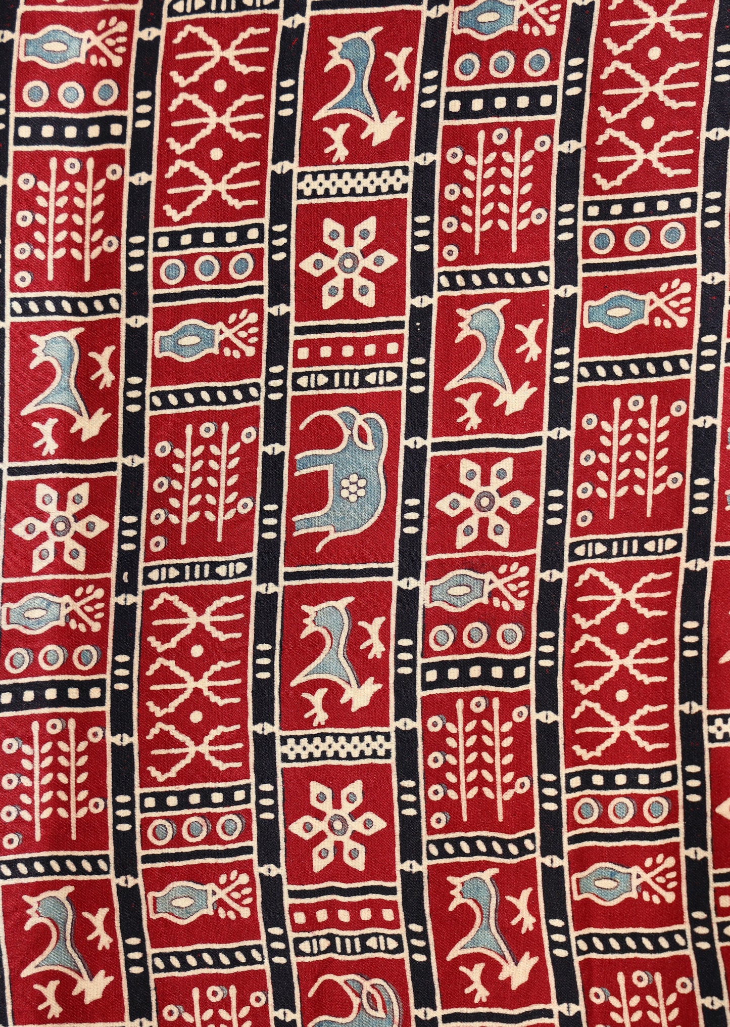 Ajrak Modal Silk Fabric - Rs 599/Metre